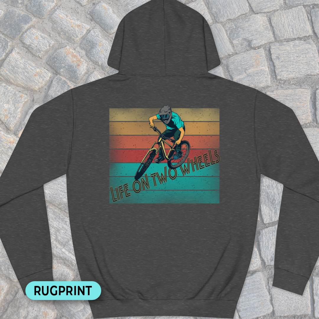 Life on Two Wheels rugprint Hoodie