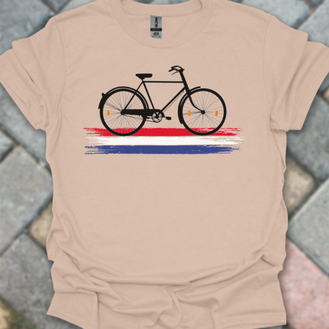 Nederland Fietsland (Zwart) T‑Shirt