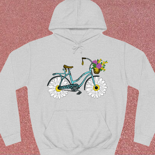 Fiets met madeliefwielen Hoodie