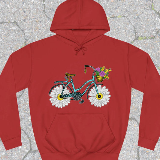 Fiets met madeliefwielen Hoodie