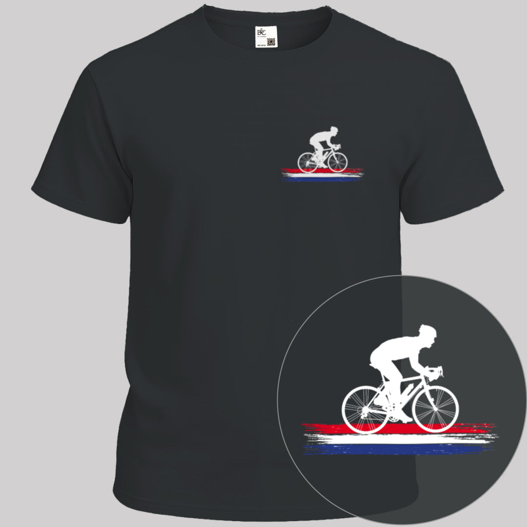 Wielrenner Nederlandse 3-kleur wit T‑Shirt
