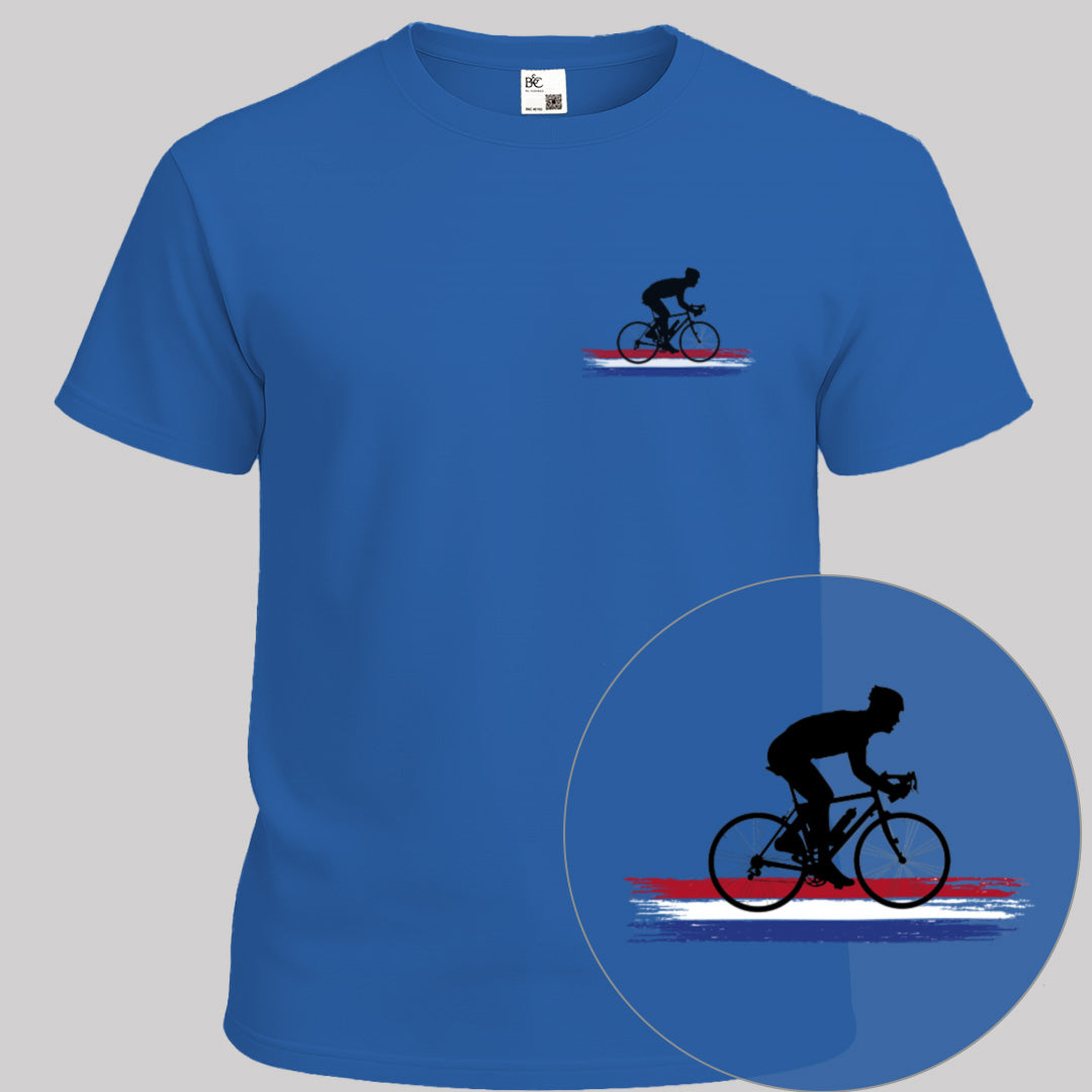 Wielrenner Nederlandse 3-kleur zwart T‑Shirt