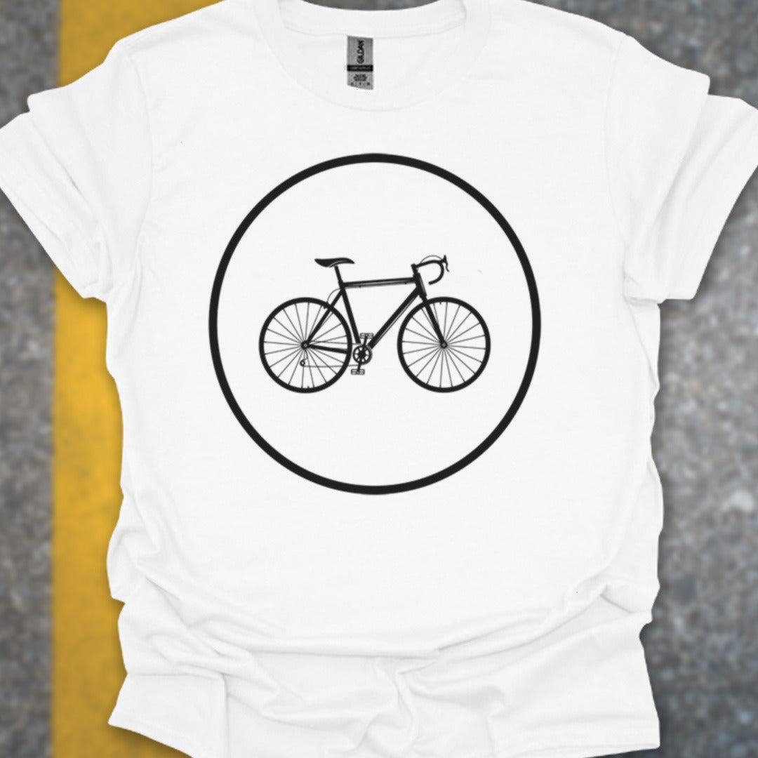 Racefietspad zwart T‑Shirt