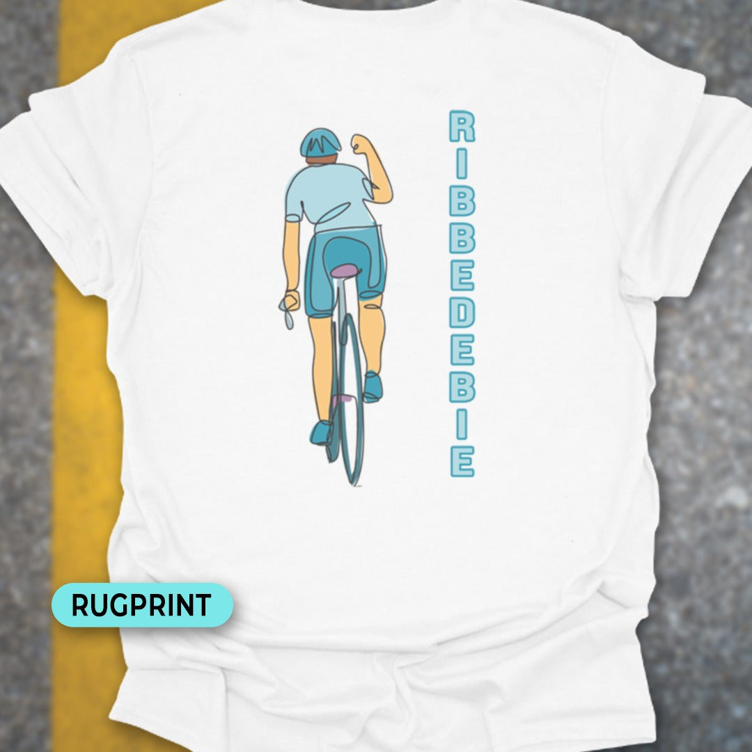 Ribbedebie verticaal rugprint T‑Shirt