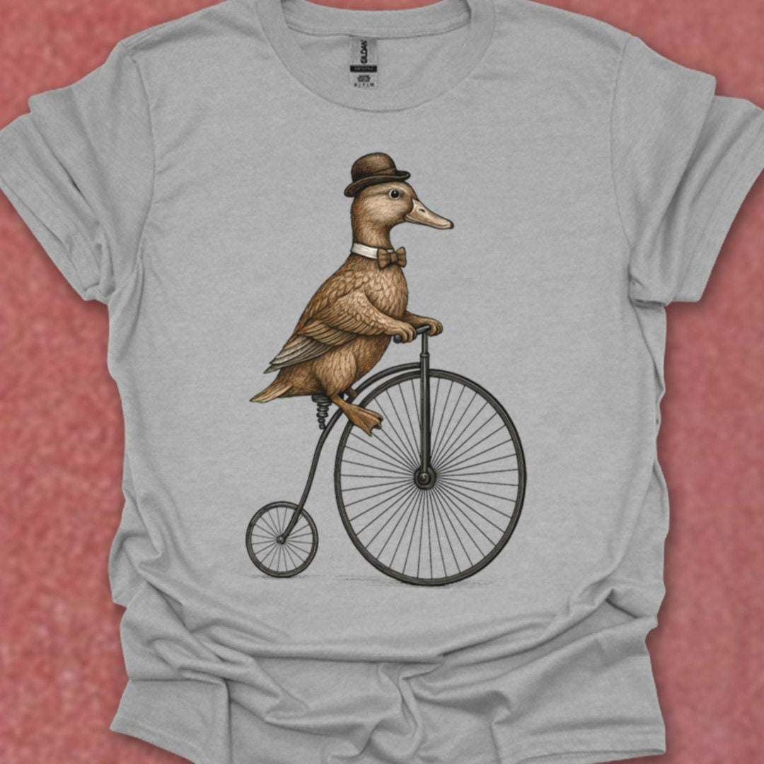 Eend op antieke fiets T‑Shirt