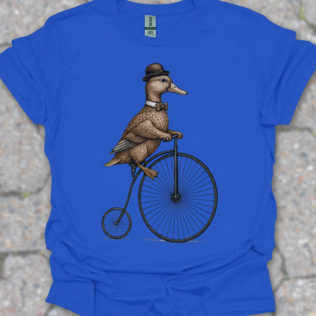 Eend op antieke fiets T‑Shirt
