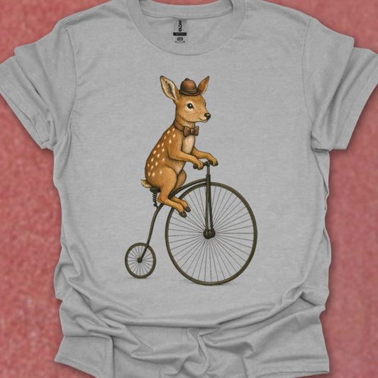 Ree op antieke fiets T‑Shirt