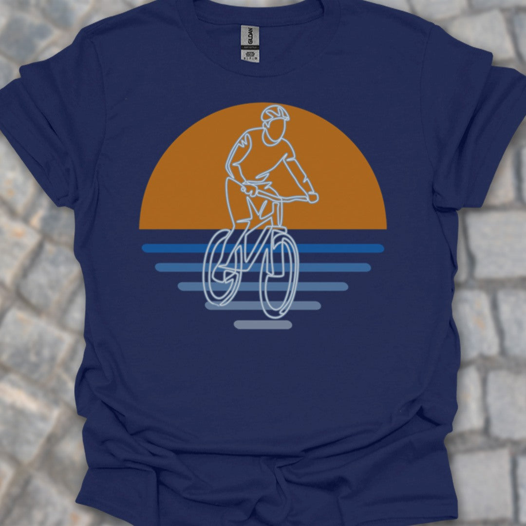 MTB zonsondergang T‑Shirt