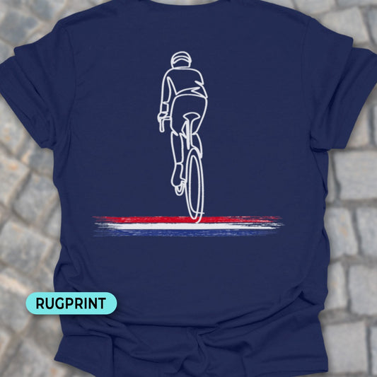 Wielrenner Nederlandse driekleur rugprint T‑Shirt