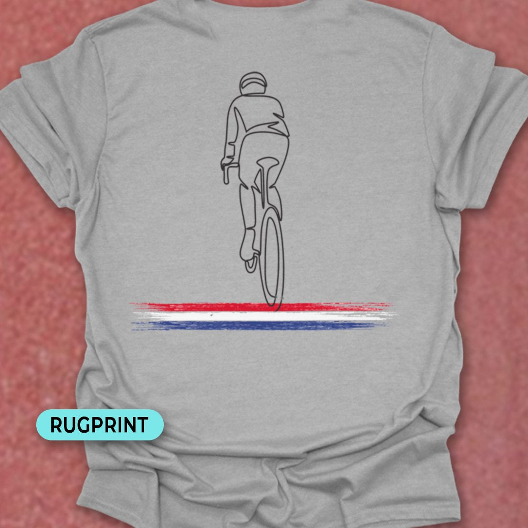 Wielrenner Nederlandse driekleur rugprint T‑Shirt