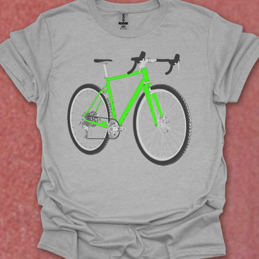 Gravelbike groen T‑Shirt