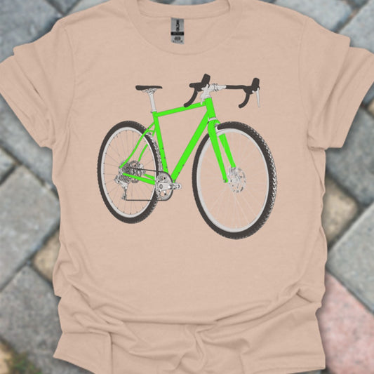 Gravelbike groen T‑Shirt
