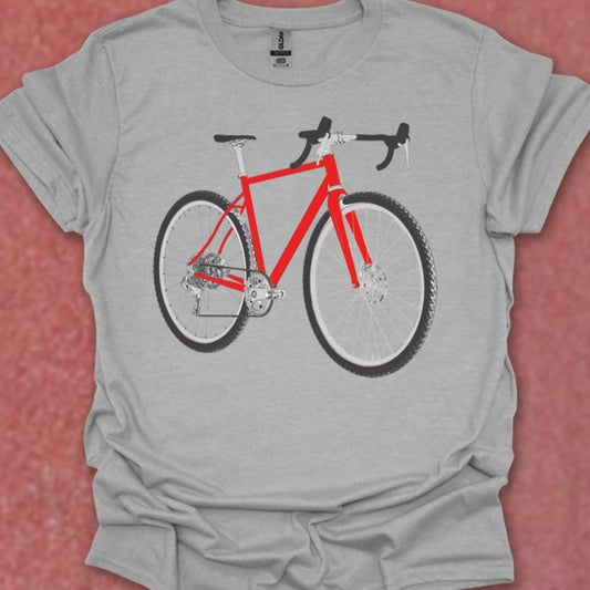 Gravelbike rood T‑Shirt