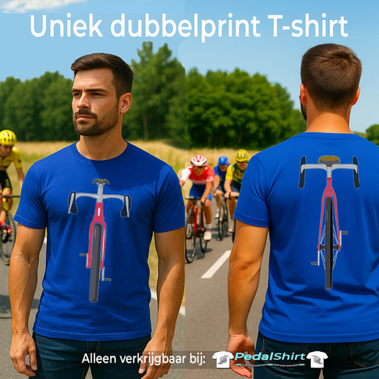Gravelbike rood voor & achter T‑Shirt