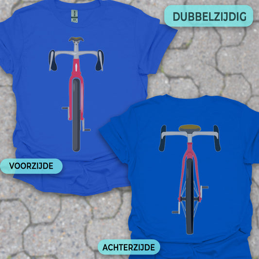 Gravelbike rood voor & achter T‑Shirt