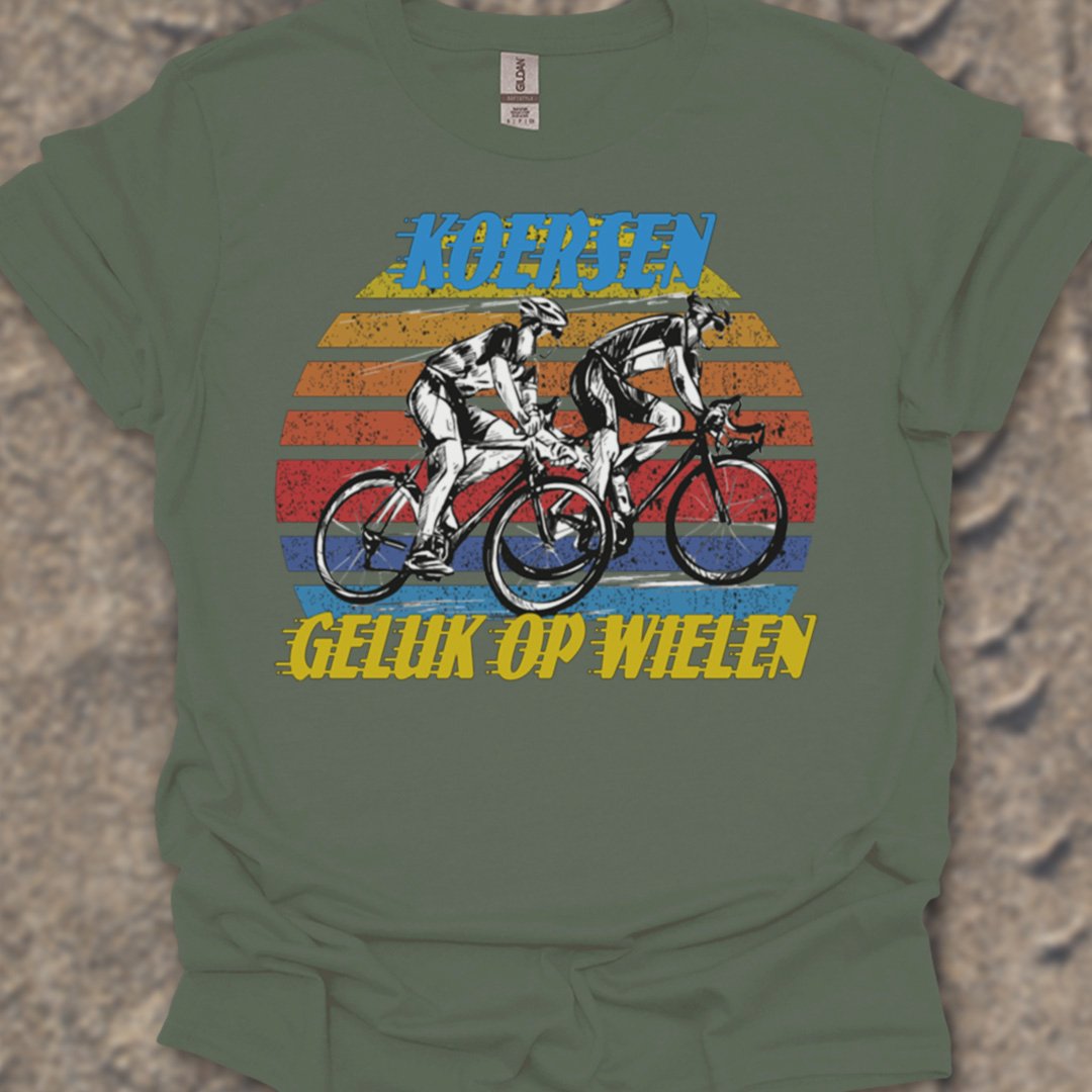 Koersen geluk op wielen T‑Shirt