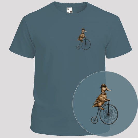Eendje op antieke fiets T‑Shirt