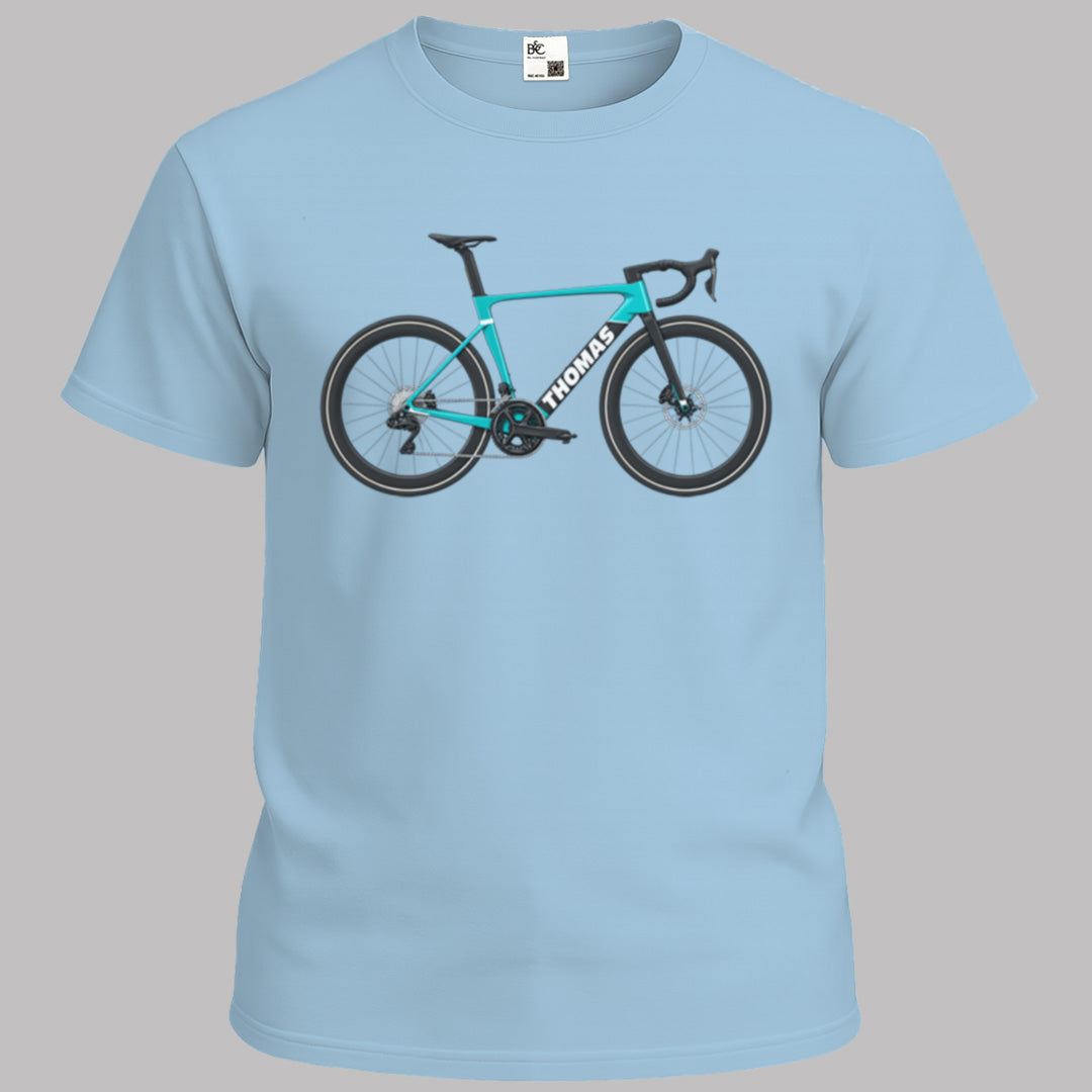 Aerobike turquoise met eigen naam