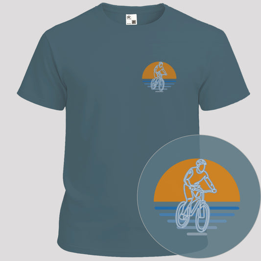 MTB zonsondergang T‑Shirt