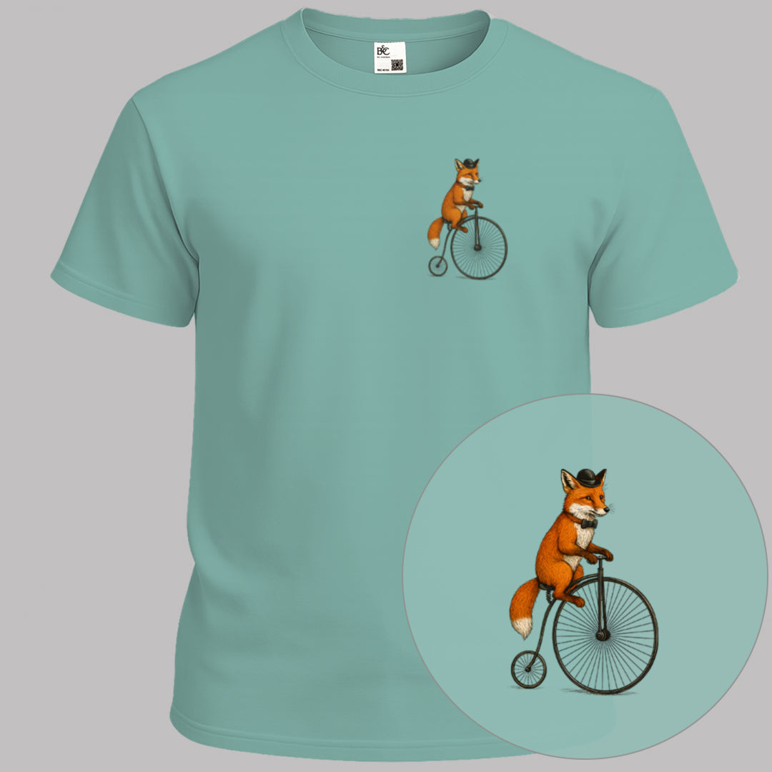 Vos op antieke fiets T‑Shirt