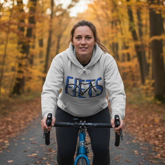 Fiets blauw Hoodie