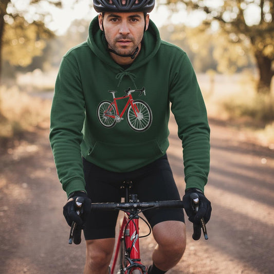 Gravelbike rood Hoodie