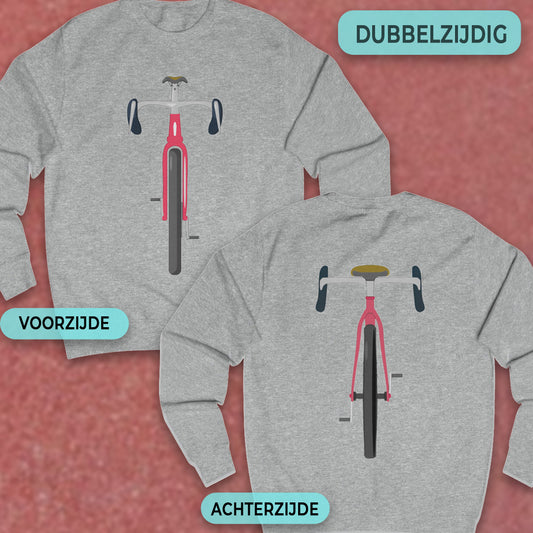 Gravelbike rood voor & achter Sweater
