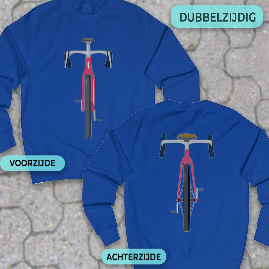 Gravelbike rood voor & achter Sweater