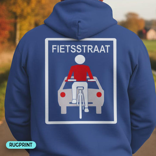 Fietsstraat rugprint Hoodie