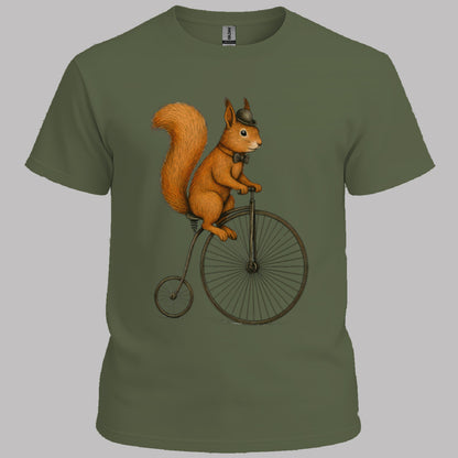 Eekhoorn op antieke fiets T‑Shirt
