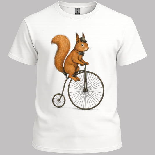 Eekhoorn op antieke fiets T‑Shirt
