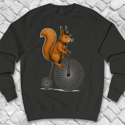 Eekhoorn op antieke fiets Sweater