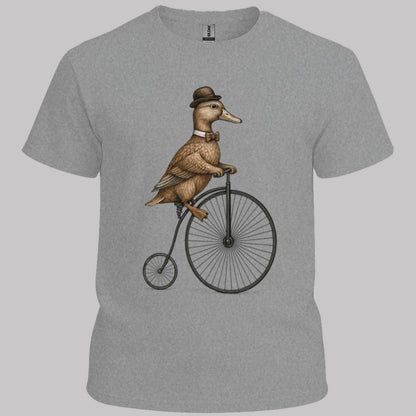 Eend op antieke fiets T‑Shirt