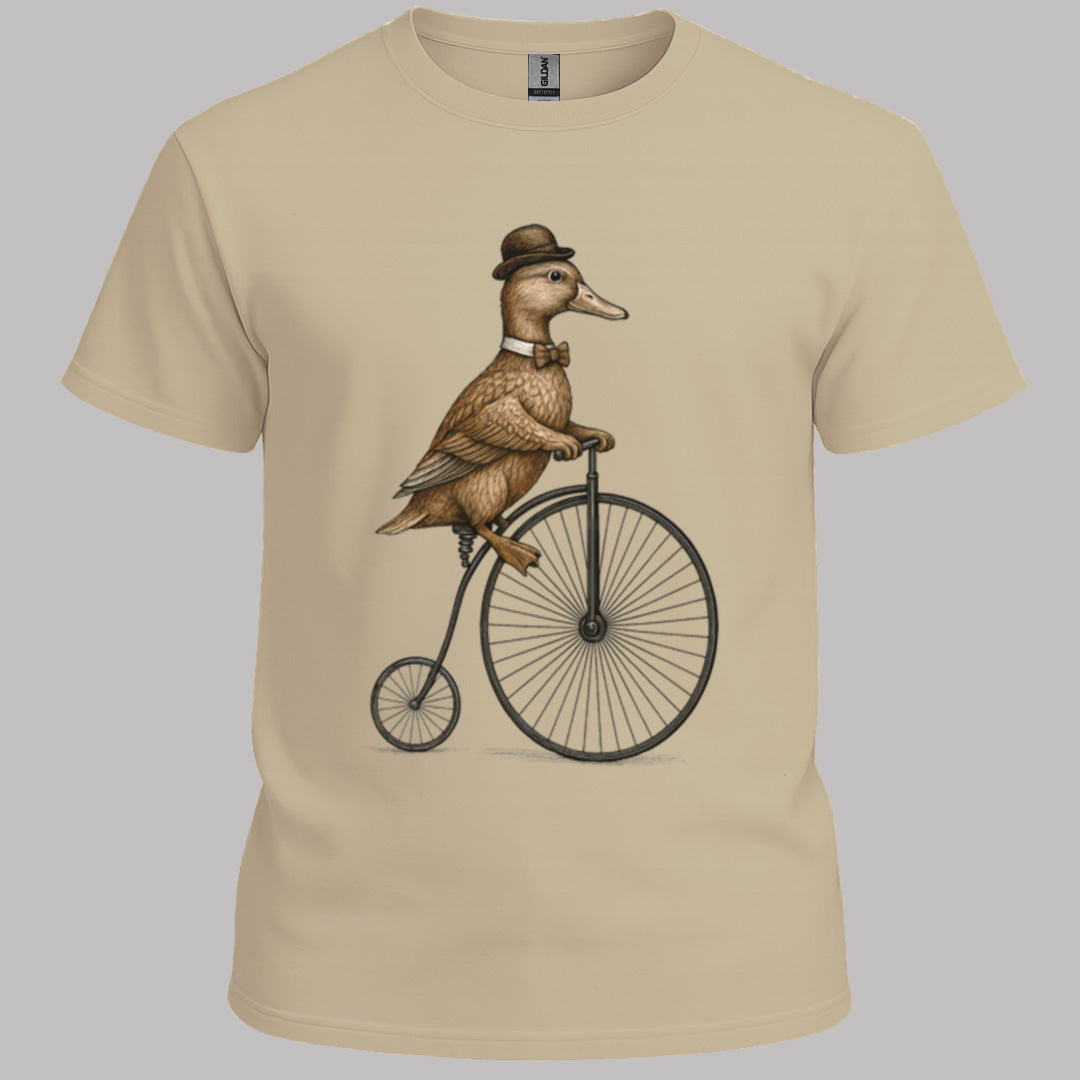 Eend op antieke fiets T‑Shirt