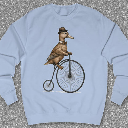 Eend op antieke fiets Sweater