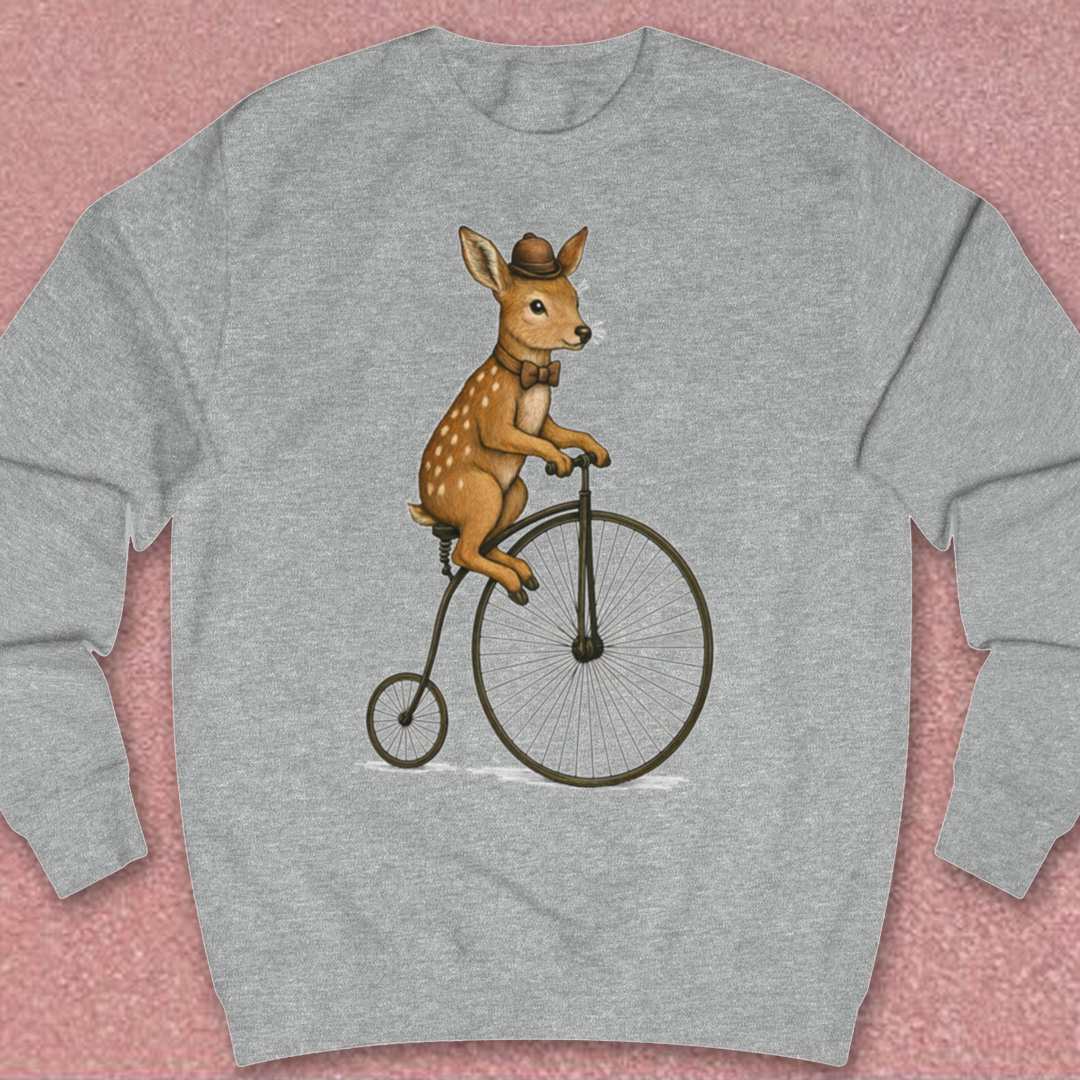 Ree op antieke fiets Sweater