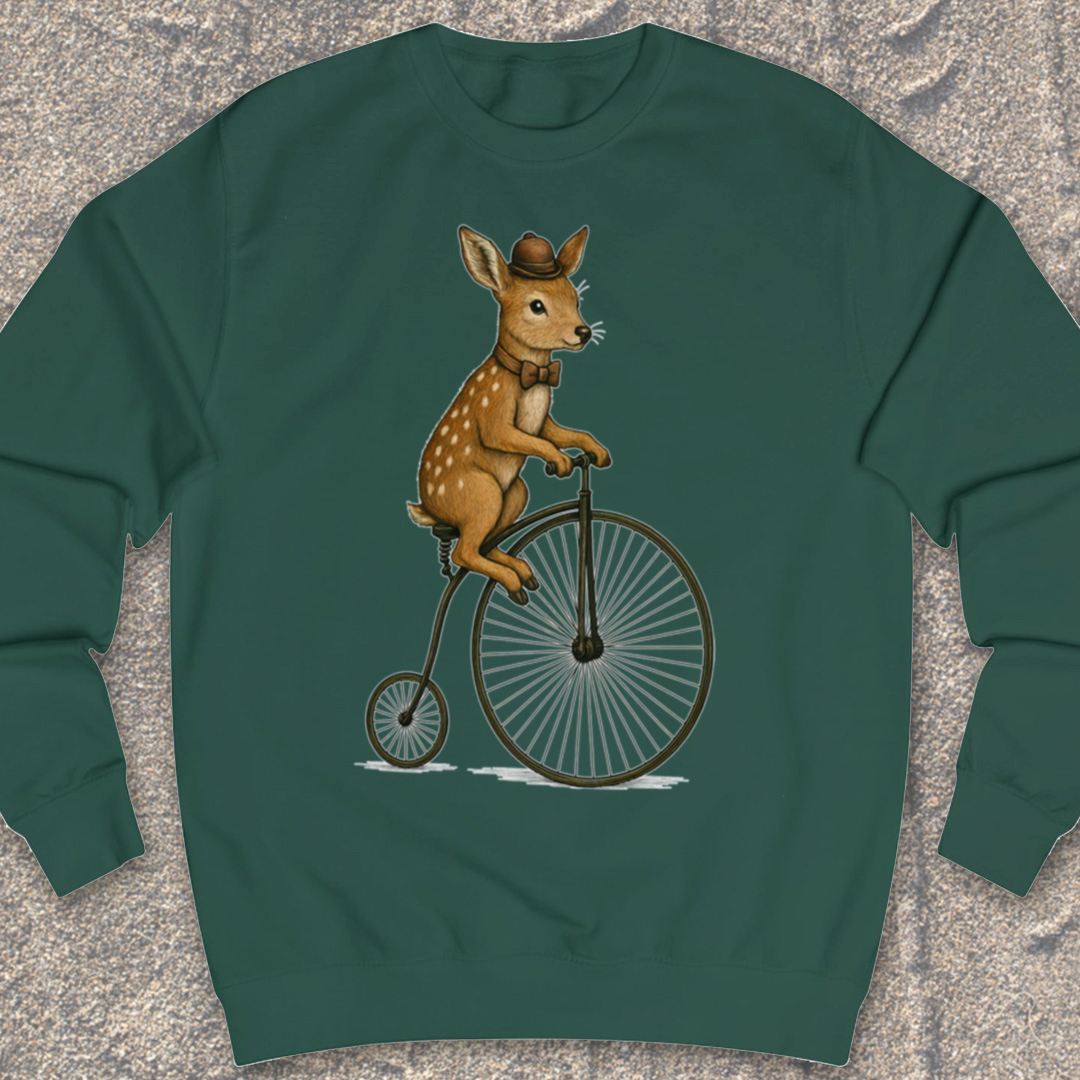 Ree op antieke fiets Sweater
