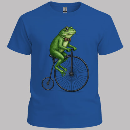 Kikker op antieke fiets T‑Shirt