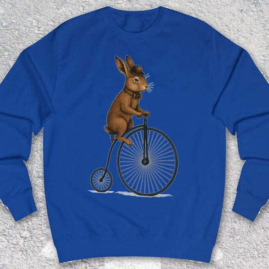 Konijn op antieke fiets Sweater