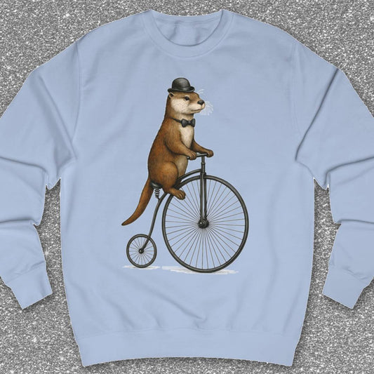 Otter op antieke fiets Sweater