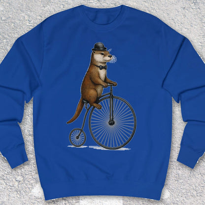 Otter op antieke fiets Sweater