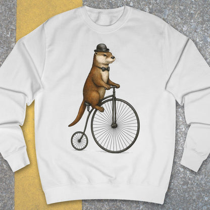 Otter op antieke fiets Sweater