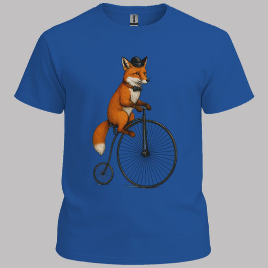 Vos op antieke fiets T‑Shirt