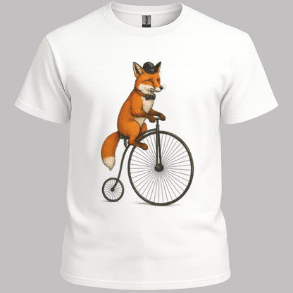 Vos op antieke fiets T‑Shirt