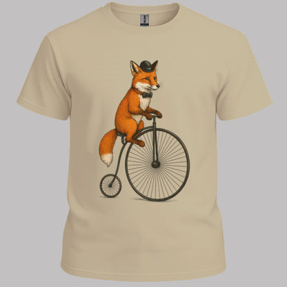 Vos op antieke fiets T‑Shirt