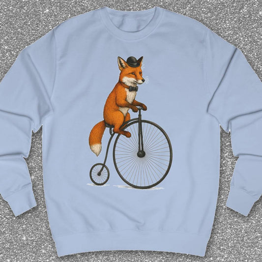 Vos op antieke fiets Sweater