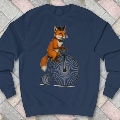 Vos op antieke fiets Sweater
