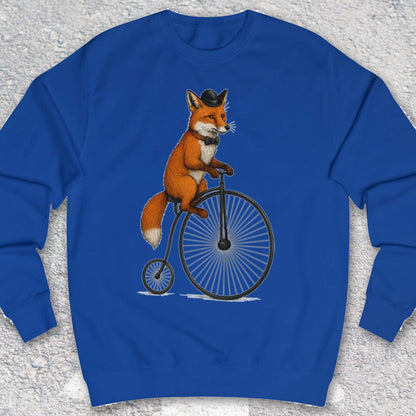 Vos op antieke fiets Sweater