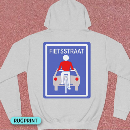 Fietsstraat rugprint Hoodie