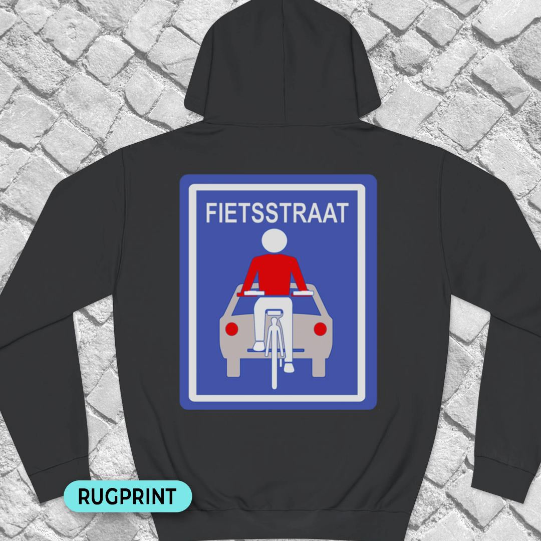 Fietsstraat rugprint Hoodie